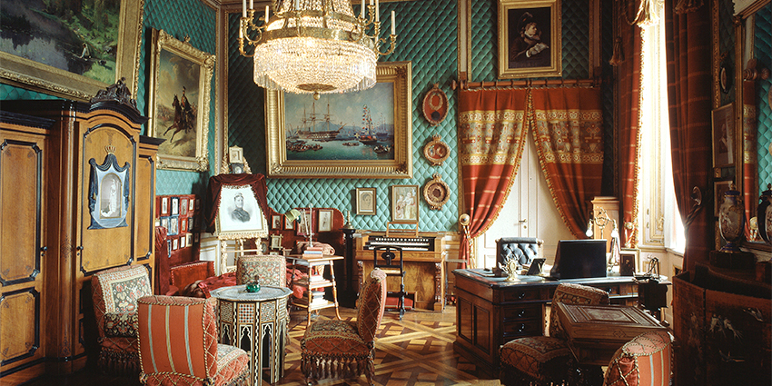 Oskar II:s skrivrum Kungliga slottet 1870-talet 
